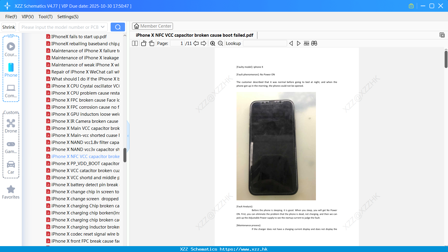 IPhone X NFC VCC Capacitor Broken Cause Boot Failed